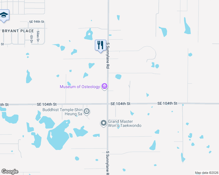map of restaurants, bars, coffee shops, grocery stores, and more near 10207 South Sunnylane Road in Oklahoma City