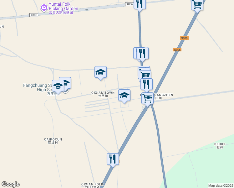 map of restaurants, bars, coffee shops, grocery stores, and more near in 