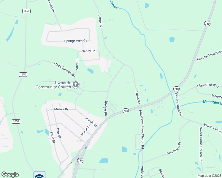 map of restaurants, bars, coffee shops, grocery stores, and more near 932 Speight Road in Albemarle