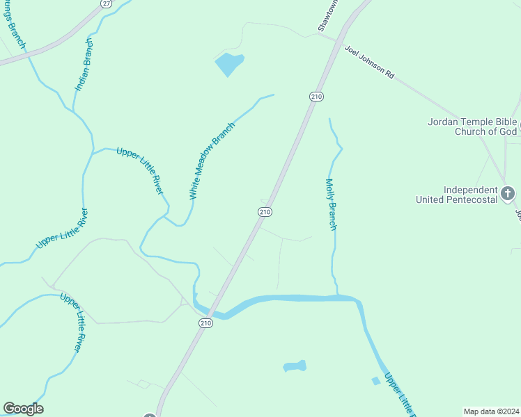map of restaurants, bars, coffee shops, grocery stores, and more near 2708 North Carolina 210 in Lillington