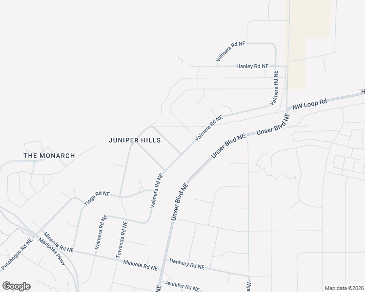 map of restaurants, bars, coffee shops, grocery stores, and more near Valmera Road Northeast in Rio Rancho