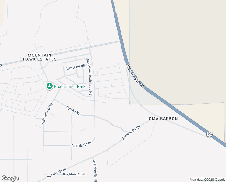 map of restaurants, bars, coffee shops, grocery stores, and more near Old Highway 44 in Rio Rancho