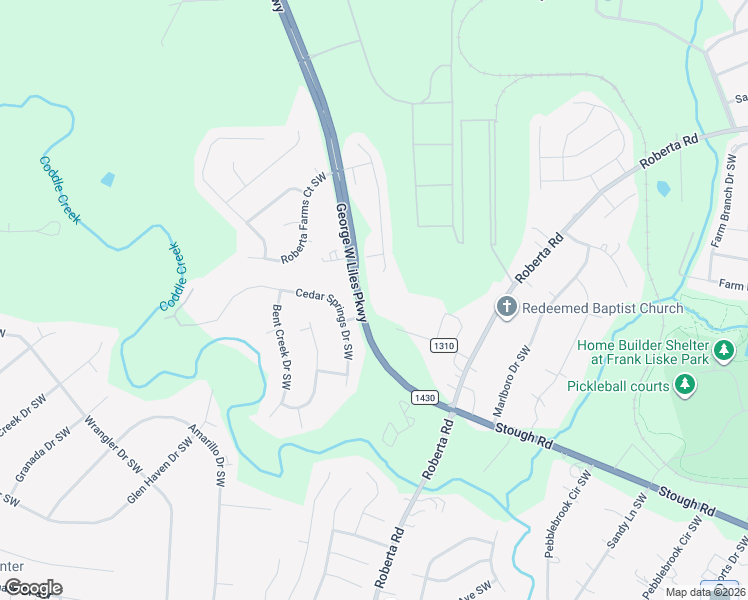 map of restaurants, bars, coffee shops, grocery stores, and more near 3130 Concord Pointe Lane Southwest in Concord
