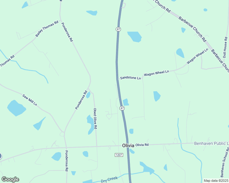 map of restaurants, bars, coffee shops, grocery stores, and more near 75 Thomas Road in Sanford