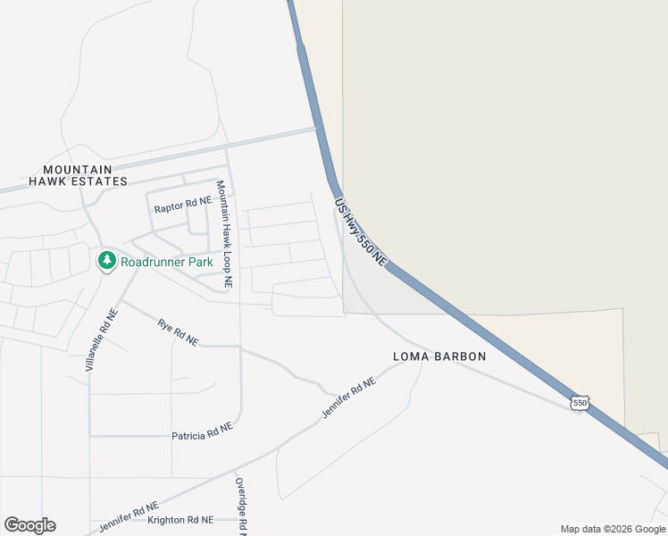 map of restaurants, bars, coffee shops, grocery stores, and more near Old Highway 44 in Rio Rancho