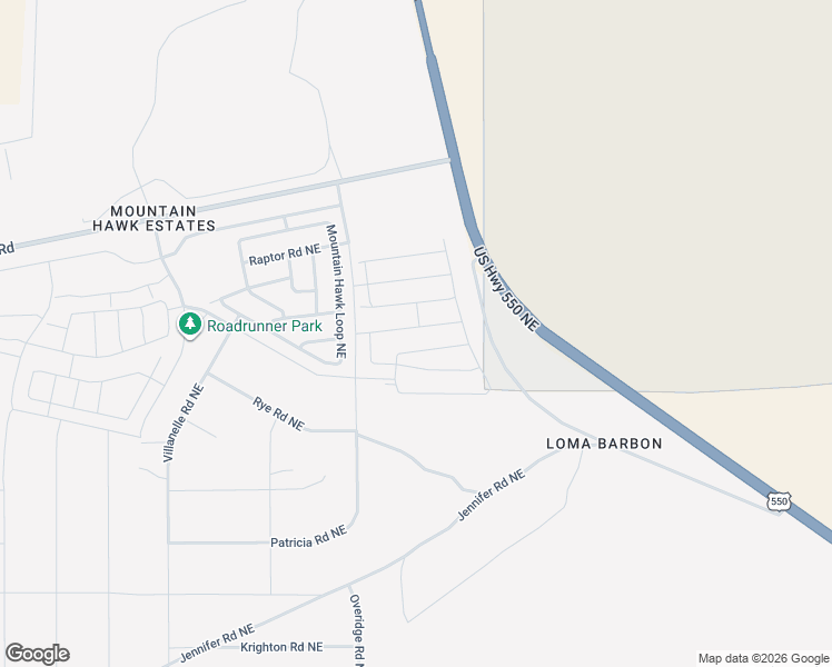 map of restaurants, bars, coffee shops, grocery stores, and more near Talisman Road Northeast in Rio Rancho