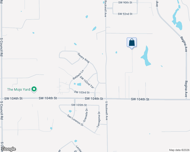 map of restaurants, bars, coffee shops, grocery stores, and more near 7200 Southwest 104th Street in Oklahoma City