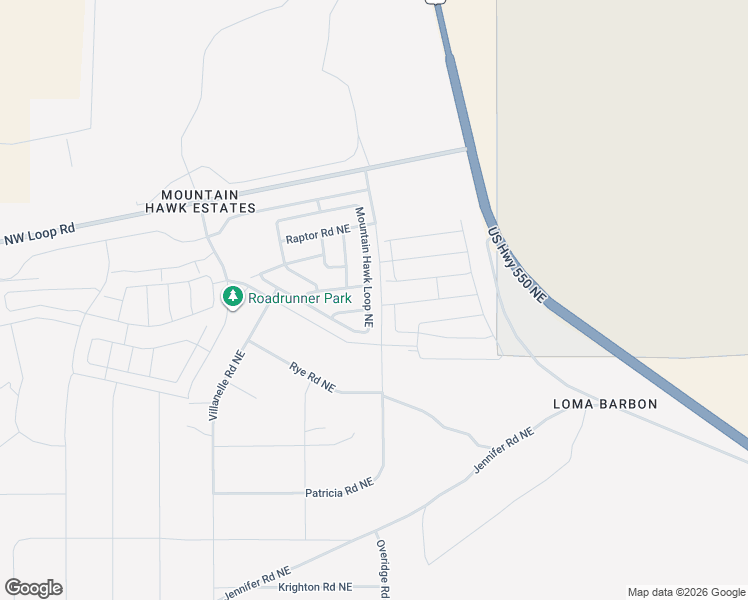 map of restaurants, bars, coffee shops, grocery stores, and more near 6821 Mountain Hawk Loop Northeast in Rio Rancho