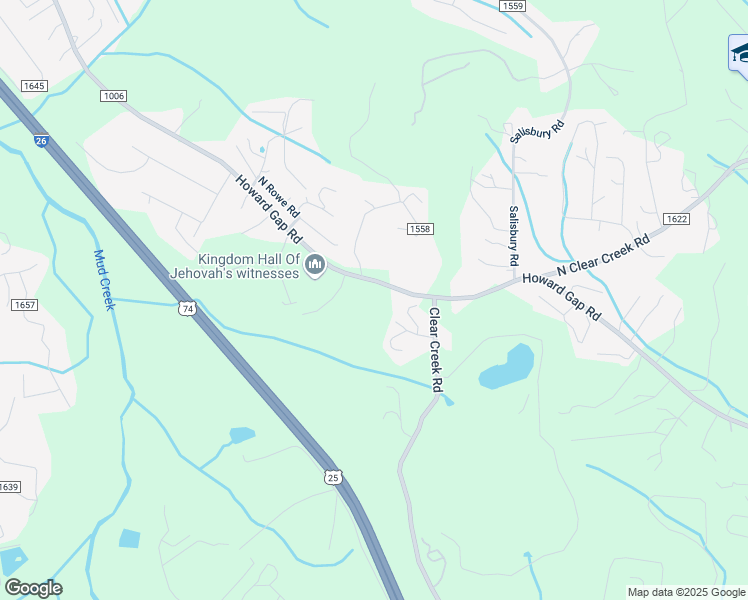 map of restaurants, bars, coffee shops, grocery stores, and more near 2344 Howard Gap Road in Hendersonville