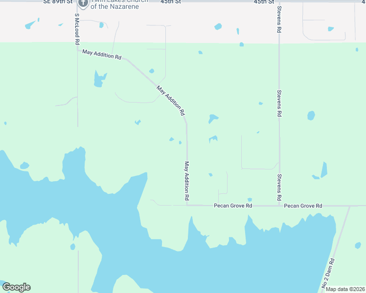 map of restaurants, bars, coffee shops, grocery stores, and more near 13602 May Addition Road in Shawnee