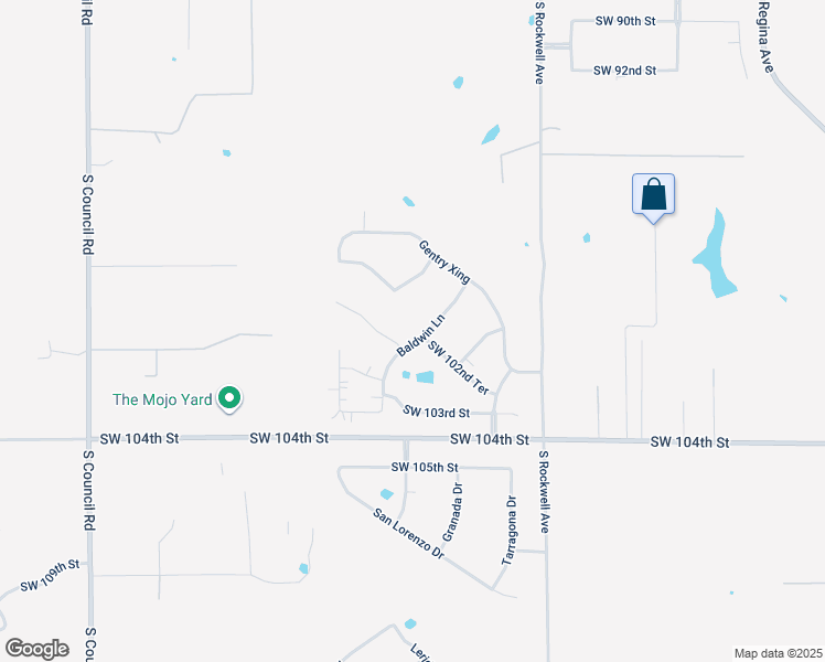 map of restaurants, bars, coffee shops, grocery stores, and more near 7200 Southwest 104th Street in Oklahoma City