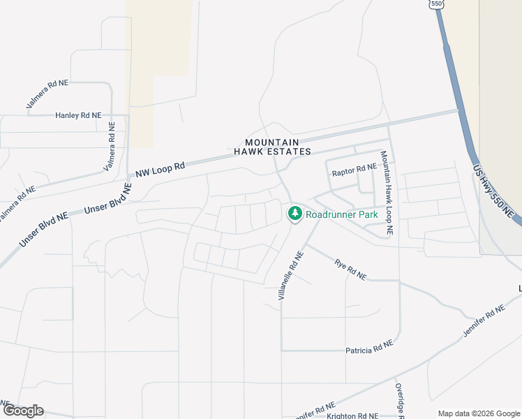 map of restaurants, bars, coffee shops, grocery stores, and more near 4517 Golden Eagle Loop Northeast in Rio Rancho