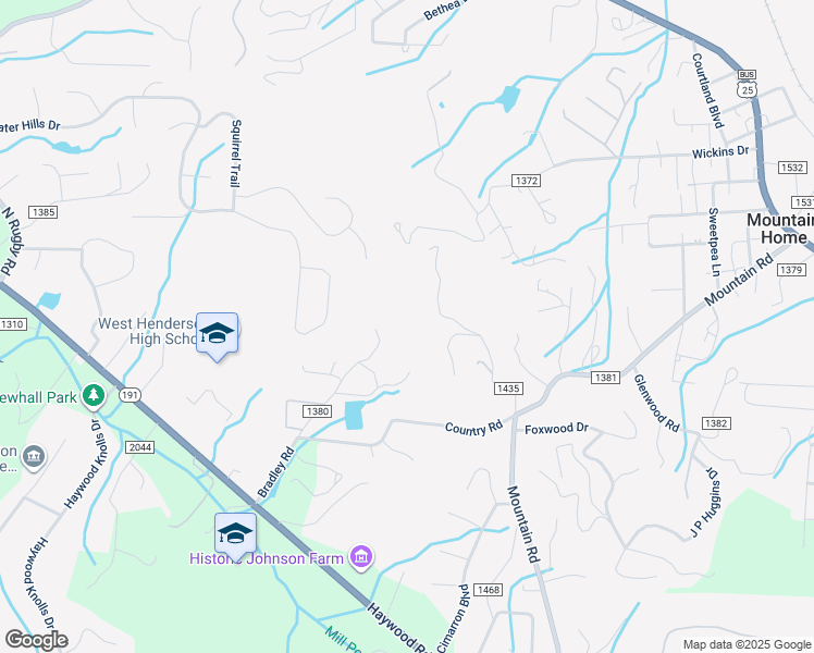 map of restaurants, bars, coffee shops, grocery stores, and more near in Hendersonville