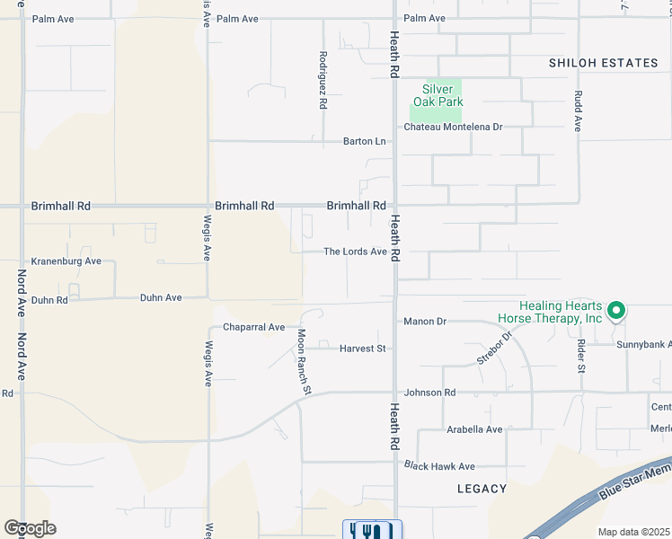 map of restaurants, bars, coffee shops, grocery stores, and more near 921 Christian Avenue in Bakersfield