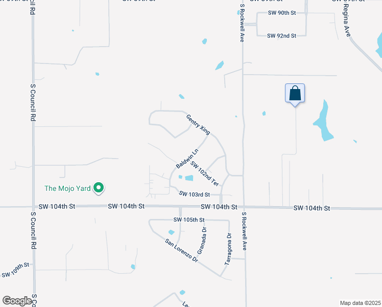 map of restaurants, bars, coffee shops, grocery stores, and more near 7200 Southwest 104th Street in Oklahoma City