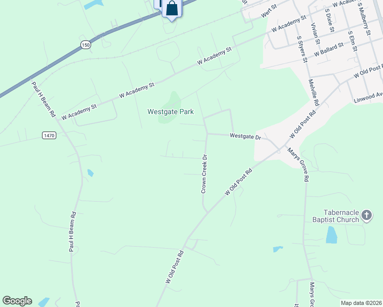 map of restaurants, bars, coffee shops, grocery stores, and more near 102 Tonya Road in Cherryville