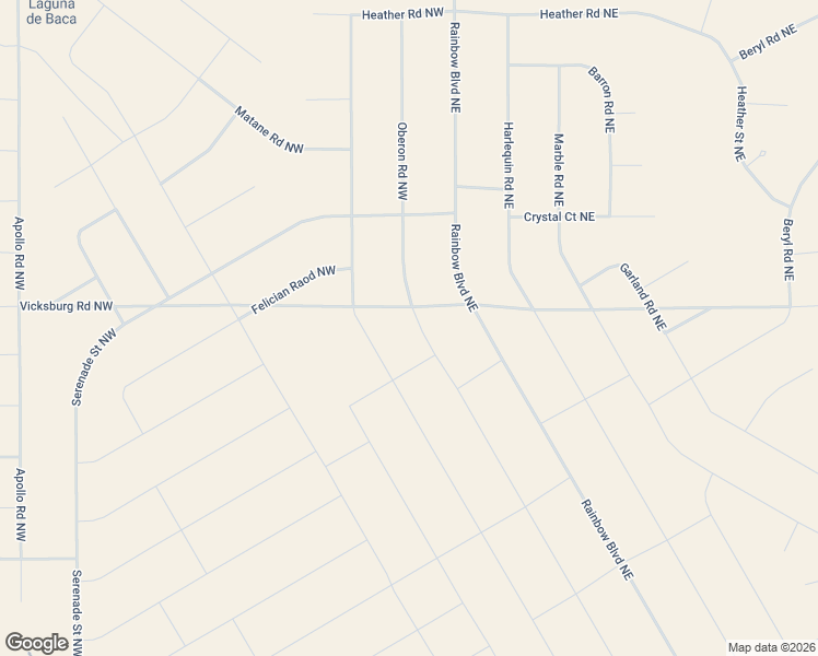 map of restaurants, bars, coffee shops, grocery stores, and more near Oberon Road Northwest in Rio Rancho