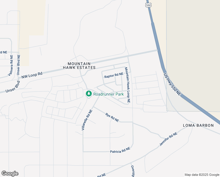 map of restaurants, bars, coffee shops, grocery stores, and more near 6415 Black Hawk Drive Northeast in Rio Rancho