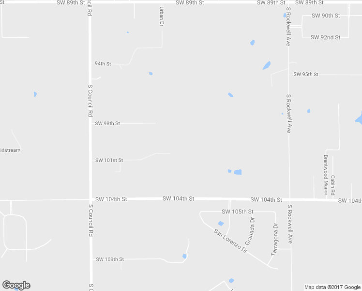 map of restaurants, bars, coffee shops, grocery stores, and more near 7601 Southwest 101st Street in Oklahoma City