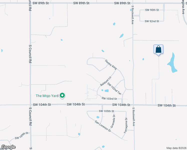 map of restaurants, bars, coffee shops, grocery stores, and more near 7601 Southwest 101st Street in Oklahoma City