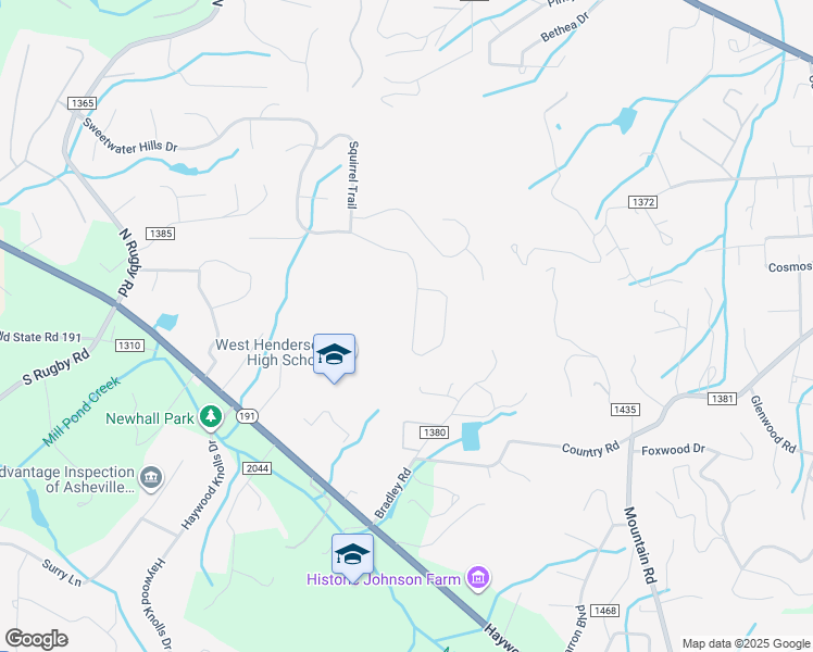 map of restaurants, bars, coffee shops, grocery stores, and more near 284 Sweetwater Hills Drive in Hendersonville