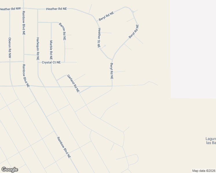 map of restaurants, bars, coffee shops, grocery stores, and more near Beryl Road Northeast in Rio Rancho