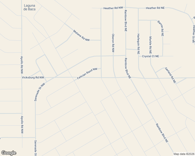 map of restaurants, bars, coffee shops, grocery stores, and more near Felician Raod Northwest in Rio Rancho