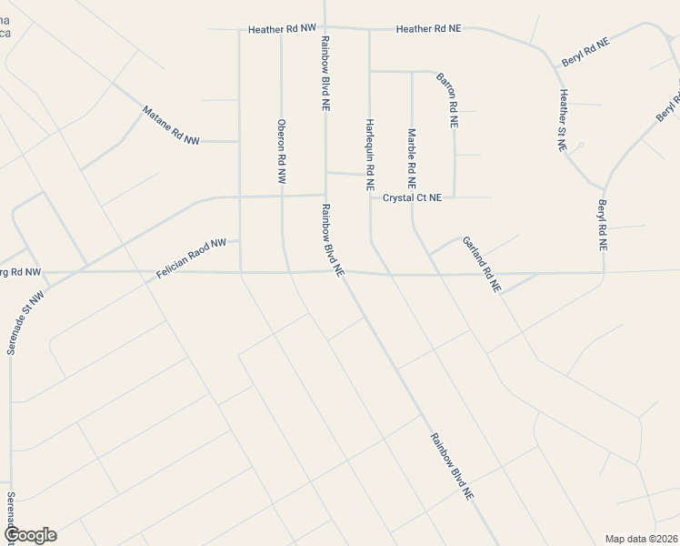 map of restaurants, bars, coffee shops, grocery stores, and more near 6439 Rainbow Boulevard Northeast in Rio Rancho
