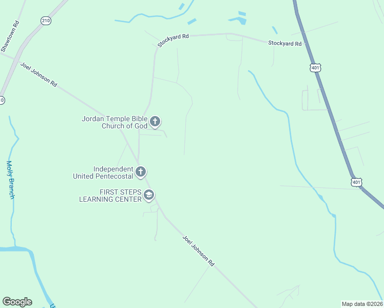 map of restaurants, bars, coffee shops, grocery stores, and more near 509 Ray Byrd Road in Lillington