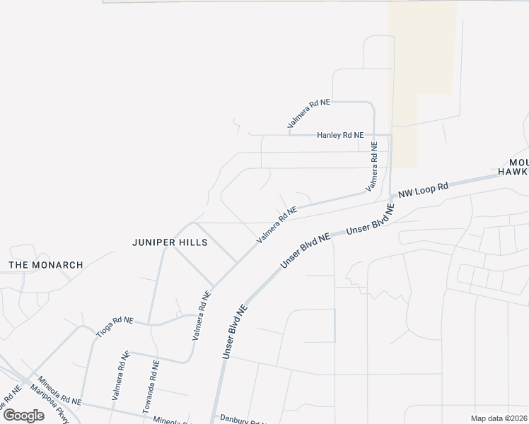 map of restaurants, bars, coffee shops, grocery stores, and more near Valmera Road Northeast in Rio Rancho