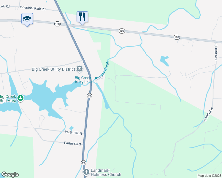 map of restaurants, bars, coffee shops, grocery stores, and more near 242 Ranger Creek Road in Coalmont