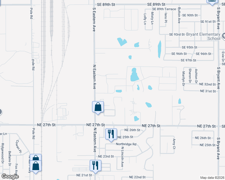 map of restaurants, bars, coffee shops, grocery stores, and more near 3401 Michigan Avenue in Oklahoma City