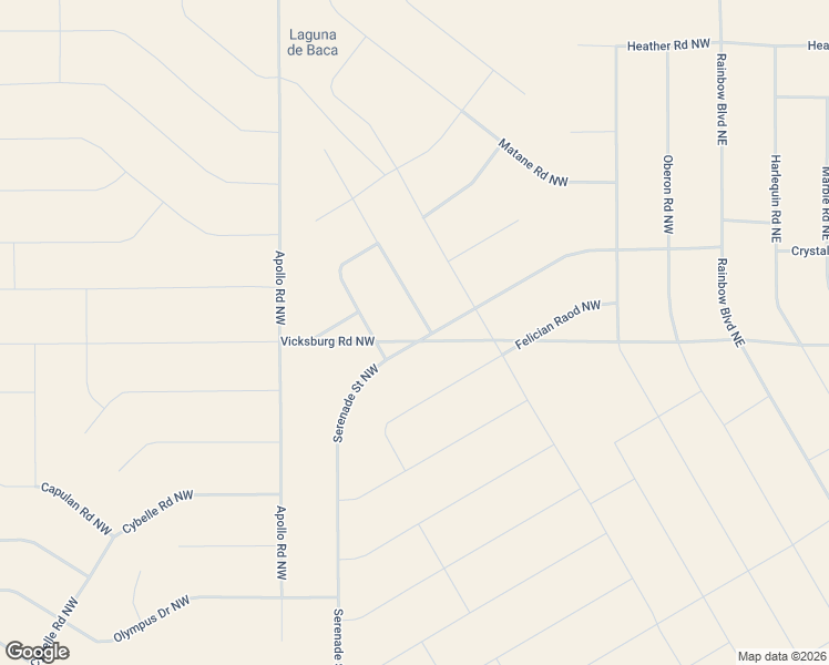 map of restaurants, bars, coffee shops, grocery stores, and more near Serenade Street Northwest in Rio Rancho