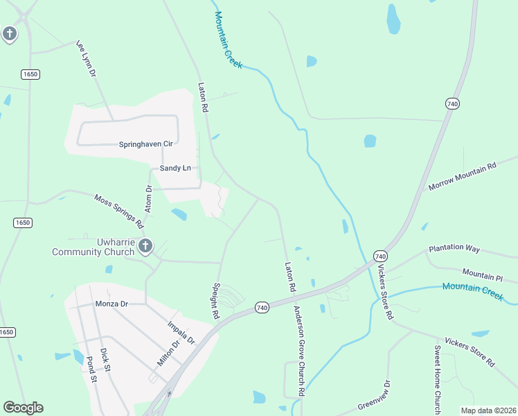 map of restaurants, bars, coffee shops, grocery stores, and more near 919 Laton Road in Albemarle