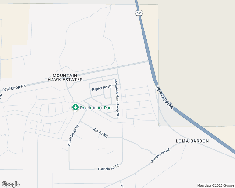 map of restaurants, bars, coffee shops, grocery stores, and more near 6700 Mountain Hawk Loop Northeast in Rio Rancho