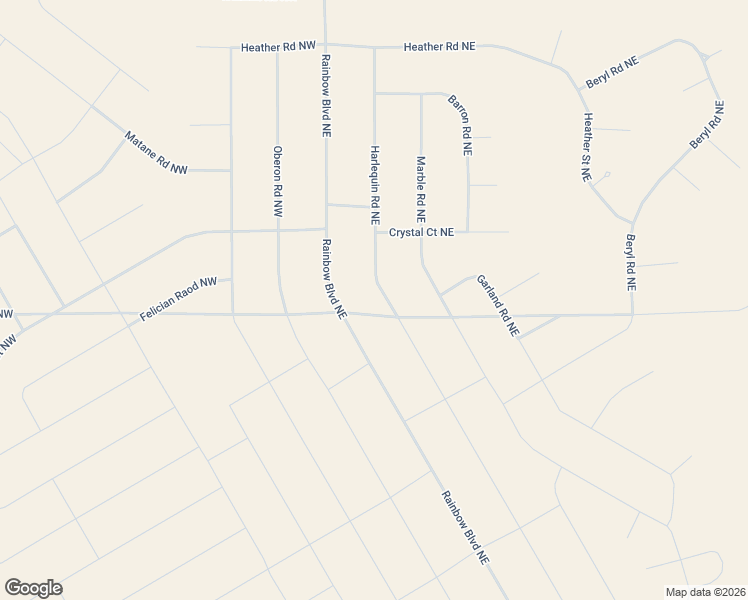 map of restaurants, bars, coffee shops, grocery stores, and more near Harlequin Road Northeast in Rio Rancho