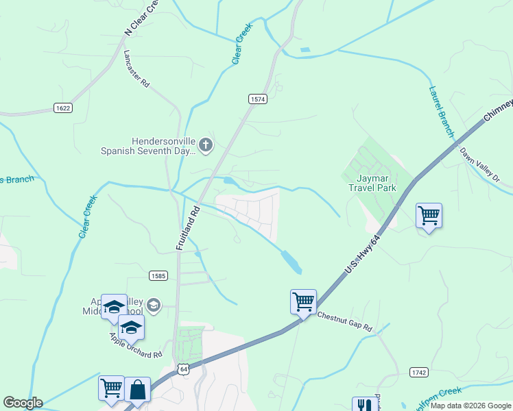 map of restaurants, bars, coffee shops, grocery stores, and more near 60-298 Berna Knoll Court in Hendersonville