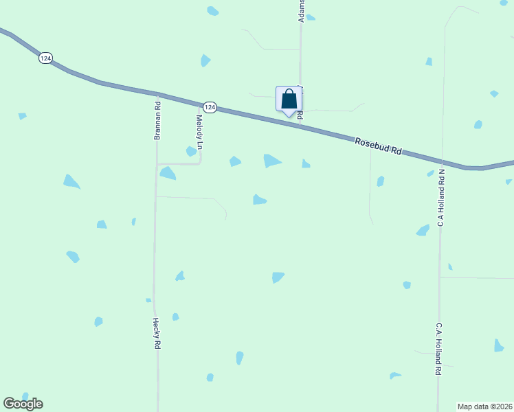 map of restaurants, bars, coffee shops, grocery stores, and more near 1404 Rosebud Road in Quitman