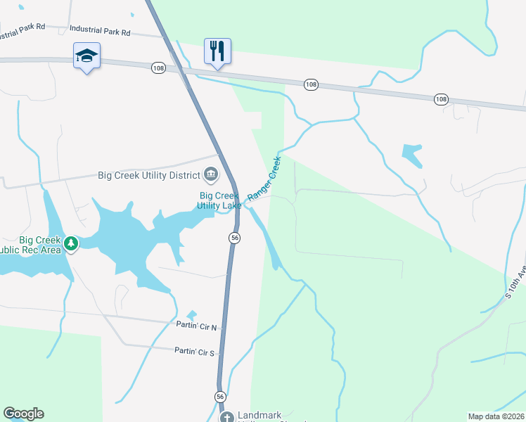 map of restaurants, bars, coffee shops, grocery stores, and more near 242 Ranger Creek Road in Coalmont