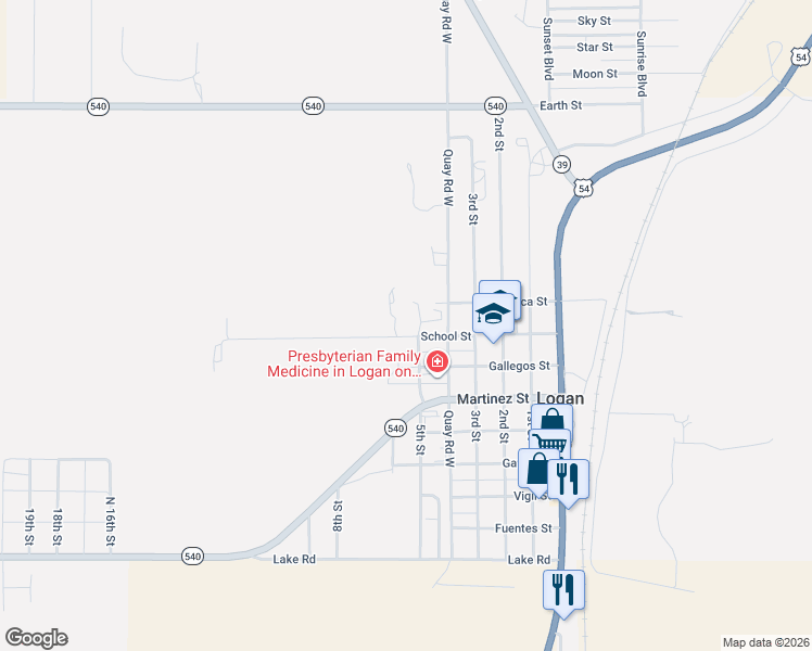 map of restaurants, bars, coffee shops, grocery stores, and more near 501 School Street in Logan