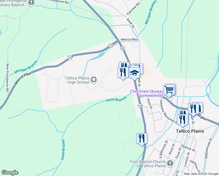 map of restaurants, bars, coffee shops, grocery stores, and more near 280 Bear Lane in Tellico Plains