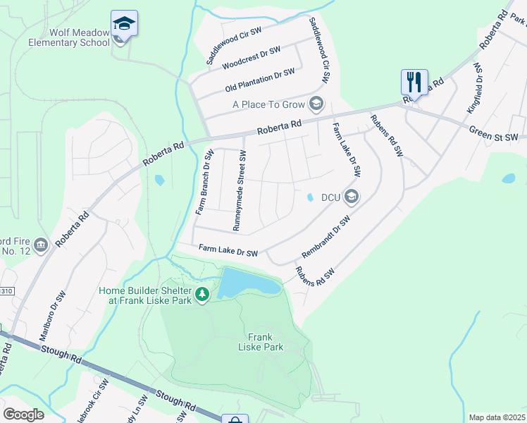 map of restaurants, bars, coffee shops, grocery stores, and more near 3291 Hawksbill Street Southwest in Concord