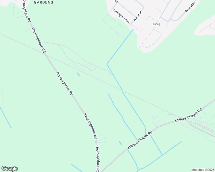 map of restaurants, bars, coffee shops, grocery stores, and more near Thoroughfare Road in Goldsboro