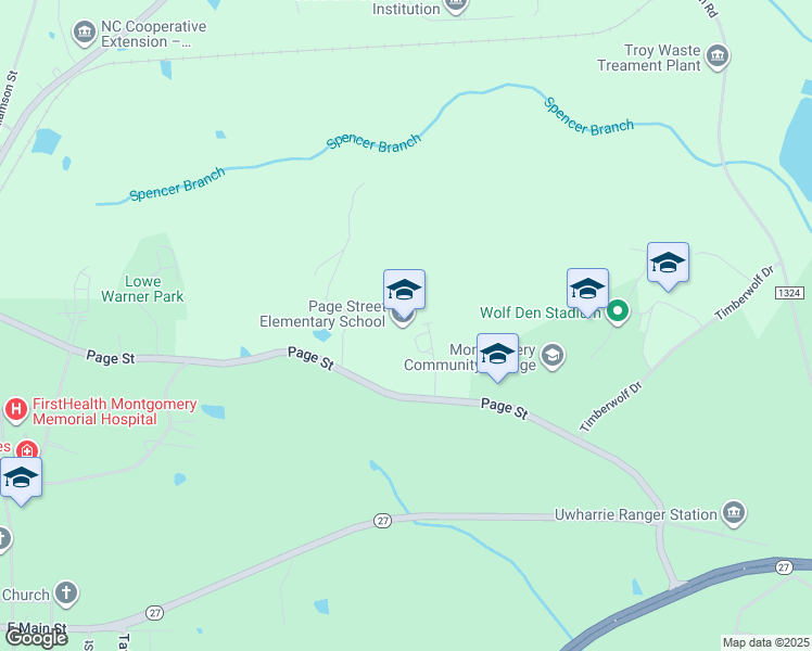 map of restaurants, bars, coffee shops, grocery stores, and more near 897 Page Street in Troy