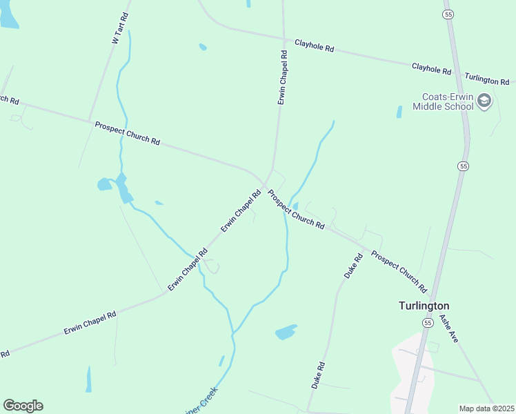 map of restaurants, bars, coffee shops, grocery stores, and more near 1516 Erwin Chapel Road in Dunn