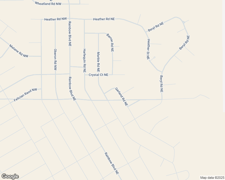 map of restaurants, bars, coffee shops, grocery stores, and more near Garland Road Northeast in Rio Rancho