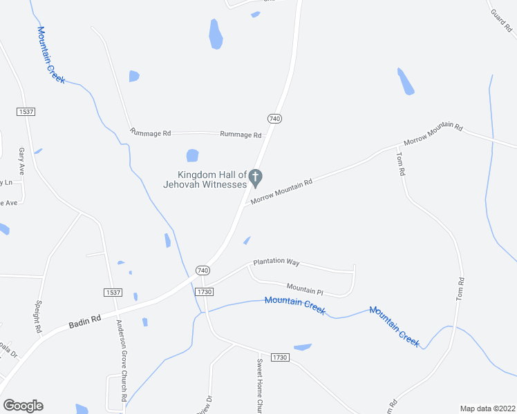 map of restaurants, bars, coffee shops, grocery stores, and more near 43226 Morrow Mountain Road in Albemarle