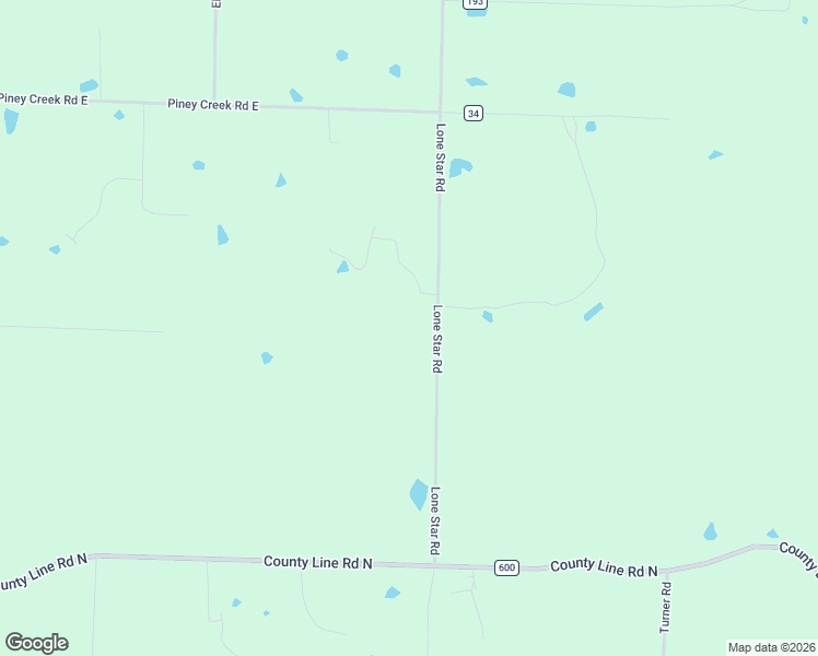 map of restaurants, bars, coffee shops, grocery stores, and more near 2046 Lone Star Road in Rose Bud