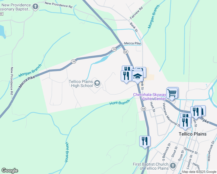 map of restaurants, bars, coffee shops, grocery stores, and more near 280 Bear Lane in Tellico Plains
