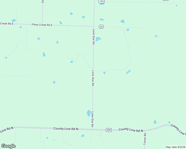 map of restaurants, bars, coffee shops, grocery stores, and more near 2046 Lone Star Road in Rose Bud